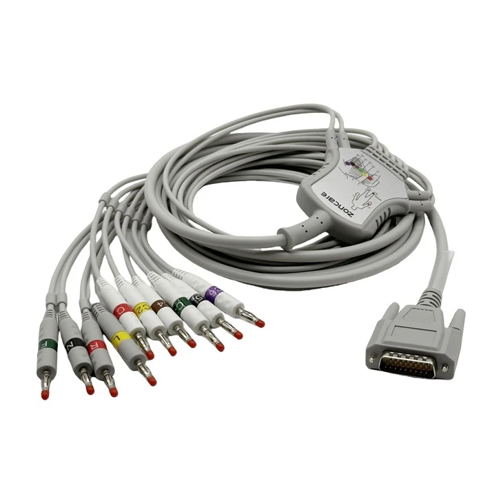 Zoncare 15-Pin 10-Lead ECG/EKG Cable factory