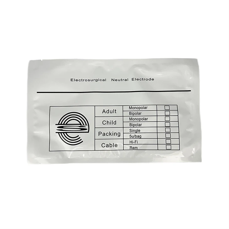 Disposable Adult Use Electrosurgical Bipolar/Monopolar Patient Plate With Cable